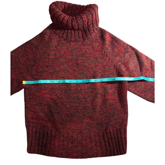 Q&A Red Marled Chunky Turtleneck Sweater – Size L - Picture 2 of 4